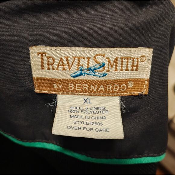 TravelSmith Bernardo Jacket Black White Trim XL Vacation Office Preppy - Picture 5 of 5